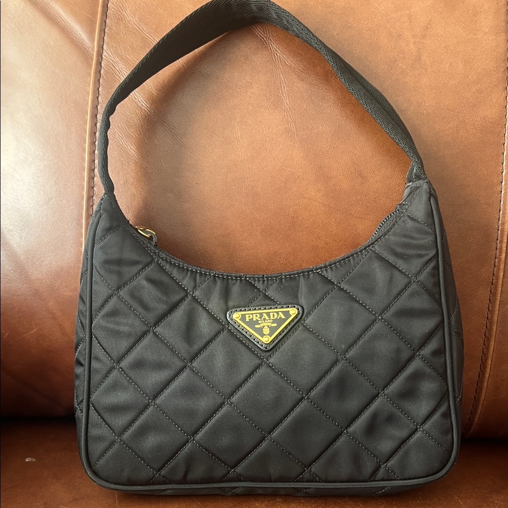 Prada Black Quilted Shoulder Bag